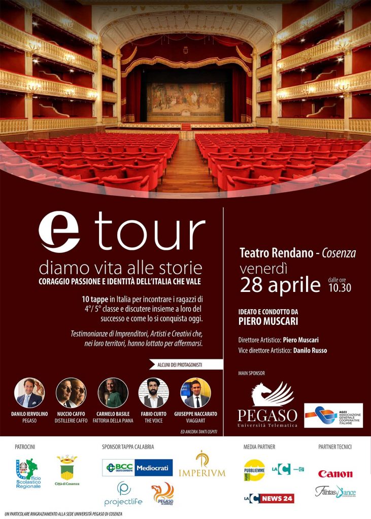 Locandina di Etour, il tour delle Eccellenze italiane nei teatri